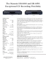 Preview for 1 page of Marantz DR6000 Specifications