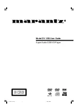 Preview for 1 page of Marantz DV-12S2 User Manual