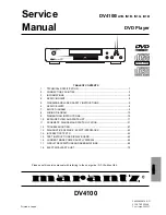 Preview for 2 page of Marantz DV4100F Service Manual