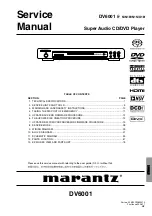 Marantz DV6001 Service Manual preview