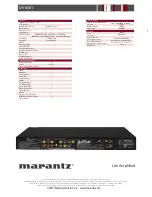 Предварительный просмотр 2 страницы Marantz DV6001 User Manual