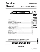 Preview for 1 page of Marantz DV6600/N1B Service Manual