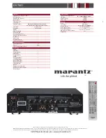 Preview for 2 page of Marantz DV7001 Specifications