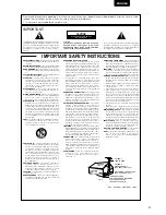 Preview for 2 page of Marantz DV7010 User Manual