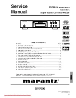 Preview for 2 page of Marantz DV7600 Service Manual