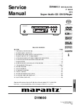 Preview for 1 page of Marantz DV9600 Service Manual