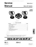 Предварительный просмотр 1 страницы Marantz ED-5.1F PW Service Manual