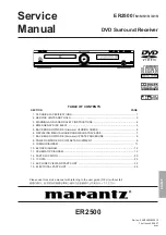 Предварительный просмотр 1 страницы Marantz ER2500 Service Manual