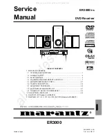 Preview for 1 page of Marantz ER3000 Service Manual