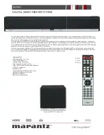 Preview for 1 page of Marantz ES7001 Specifications