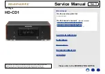 Marantz HD-CD1 Service Manual preview