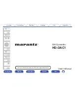 Marantz HD-DAC1 Owner'S Manual preview