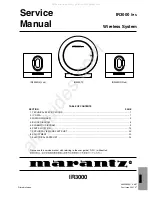 Preview for 1 page of Marantz IR3000RX Service Manual