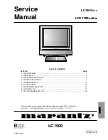Marantz LC1500 Service Manual предпросмотр