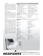 Предварительный просмотр 2 страницы Marantz LC1510 Specifications