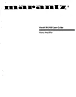 Marantz MA700 User Manual preview