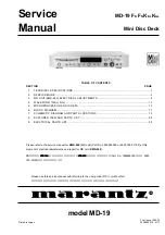 Marantz MD-19 Service Manual предпросмотр