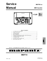 Marantz MD710 Service Manual preview