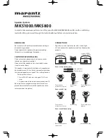 Preview for 1 page of Marantz MKS1000 Professional Quick Manual