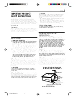 Preview for 3 page of Marantz MV8300_U1B Instructions Manual