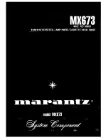 Предварительный просмотр 1 страницы Marantz MX673 Service Manual