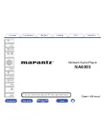 Marantz NA6005 Owner'S Manual предпросмотр