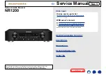 Preview for 1 page of Marantz NR1200 Service Manual