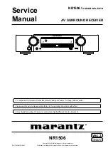 Preview for 1 page of Marantz NR1506 /K1B Service Manual