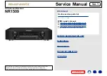 Marantz NR1509 Service Manual предпросмотр