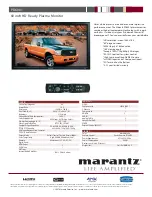 Preview for 1 page of Marantz PD-6001 Specifications