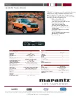 Предварительный просмотр 1 страницы Marantz PD4201 Specification Sheet