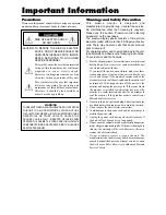 Preview for 3 page of Marantz PD4240D User Manual