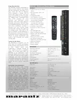 Предварительный просмотр 2 страницы Marantz PD6120D Specifications