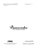 Preview for 2 page of Marantz Pianocorder P-100 Installation And Service Manual