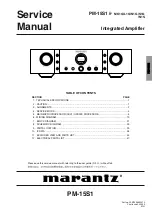 Marantz PM-15S1 Service Manual предпросмотр