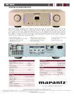 Preview for 1 page of Marantz PM-15S1G Specification Sheet