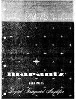 Marantz PM-75 Service Manual preview