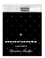 Предварительный просмотр 1 страницы Marantz PM310 Service Manual