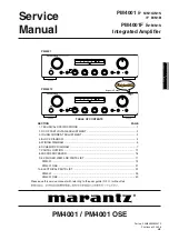 Preview for 1 page of Marantz PM4001 Service Manual