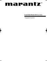 Marantz PM4001 User Manual preview