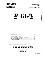 Preview for 1 page of Marantz PM4400 Service Manual