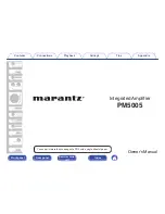 Предварительный просмотр 1 страницы Marantz PM5005 Owner'S Manual