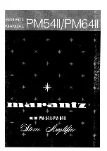 Предварительный просмотр 1 страницы Marantz PM54II Service Manual