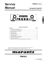 Marantz PM6002 Service Manual preview