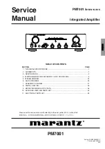 Marantz PM7001 Service Manual preview