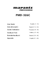 Marantz PMD-326C User Manual preview