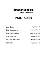 Marantz PMD-500D User Manual preview