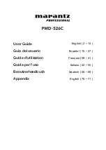 Marantz PMD-526C User Manual preview