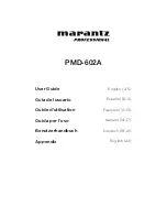 Marantz PMD-602A User Manual preview