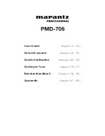 Preview for 1 page of Marantz PMD-706 User Manual